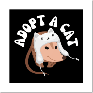 Adopt A Cat Possum Posters and Art